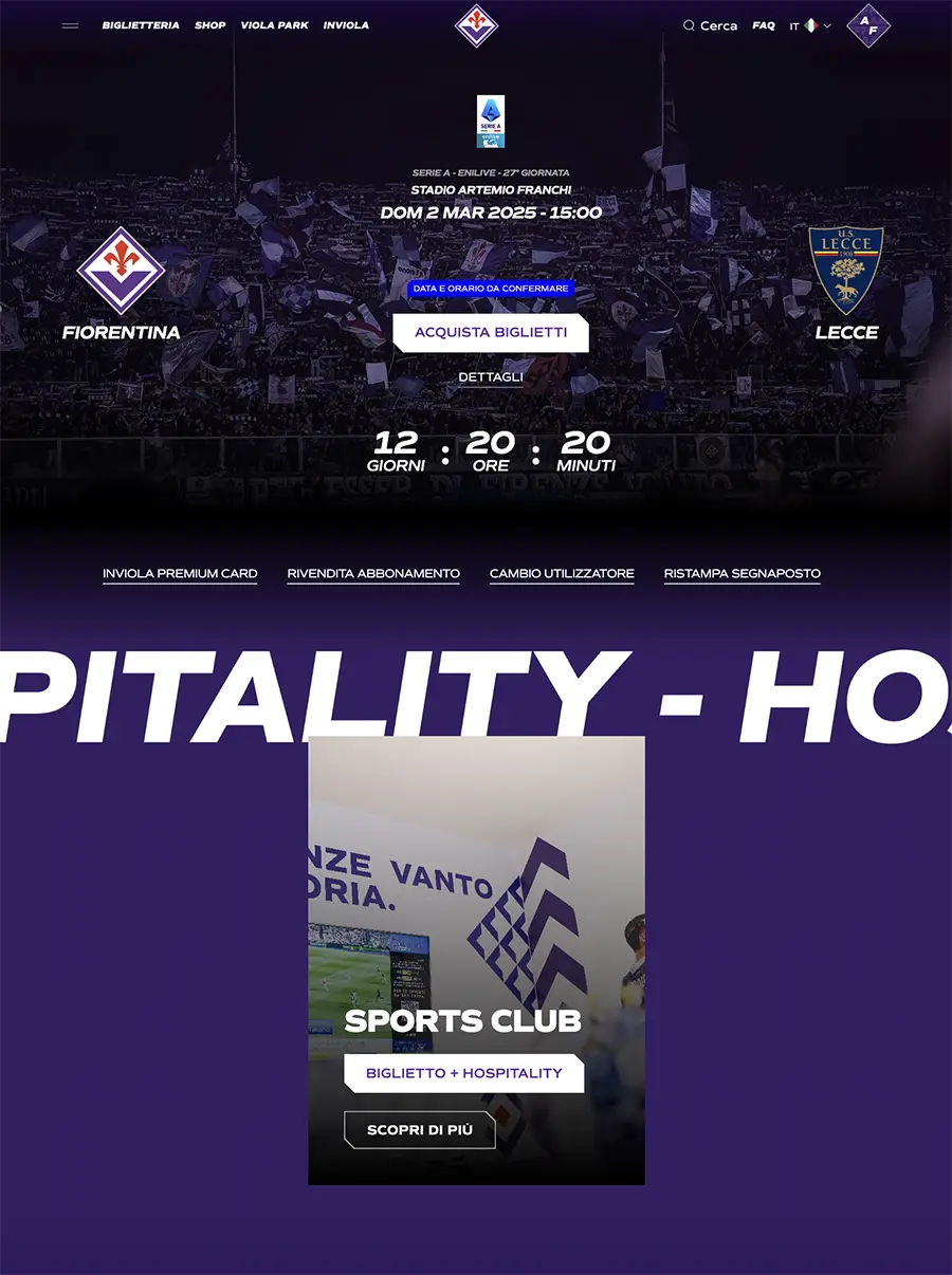 ACF Fiorentina - Acquisto biglietti