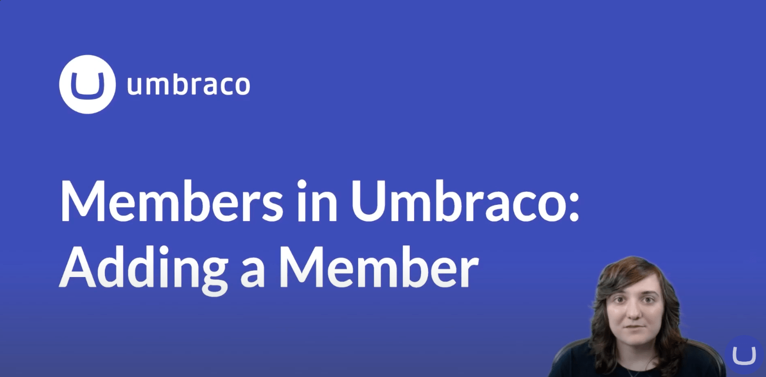 Members in Umbraco: Adding a Member