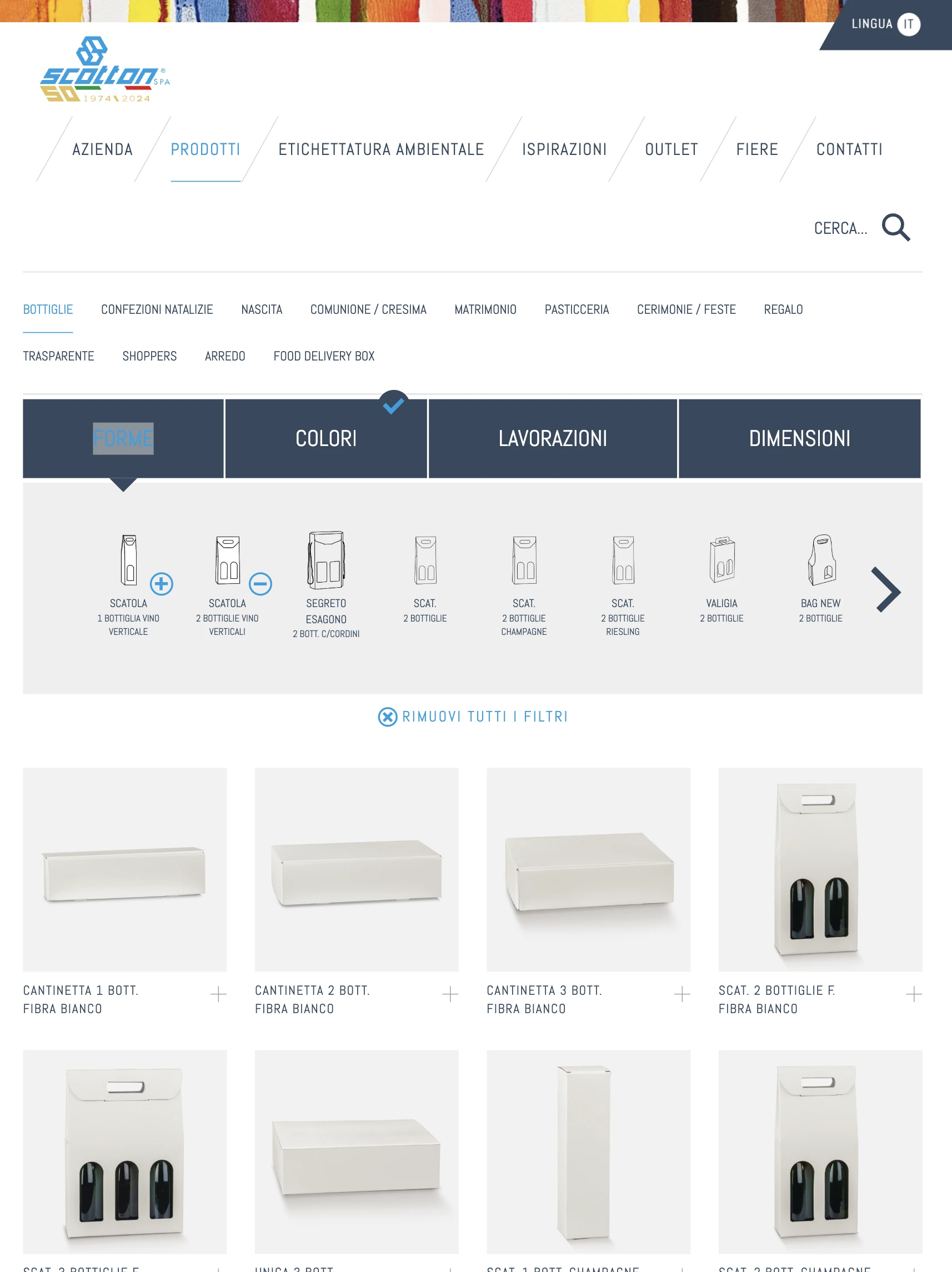 Gestione catalogo online sito web tanti prodotti