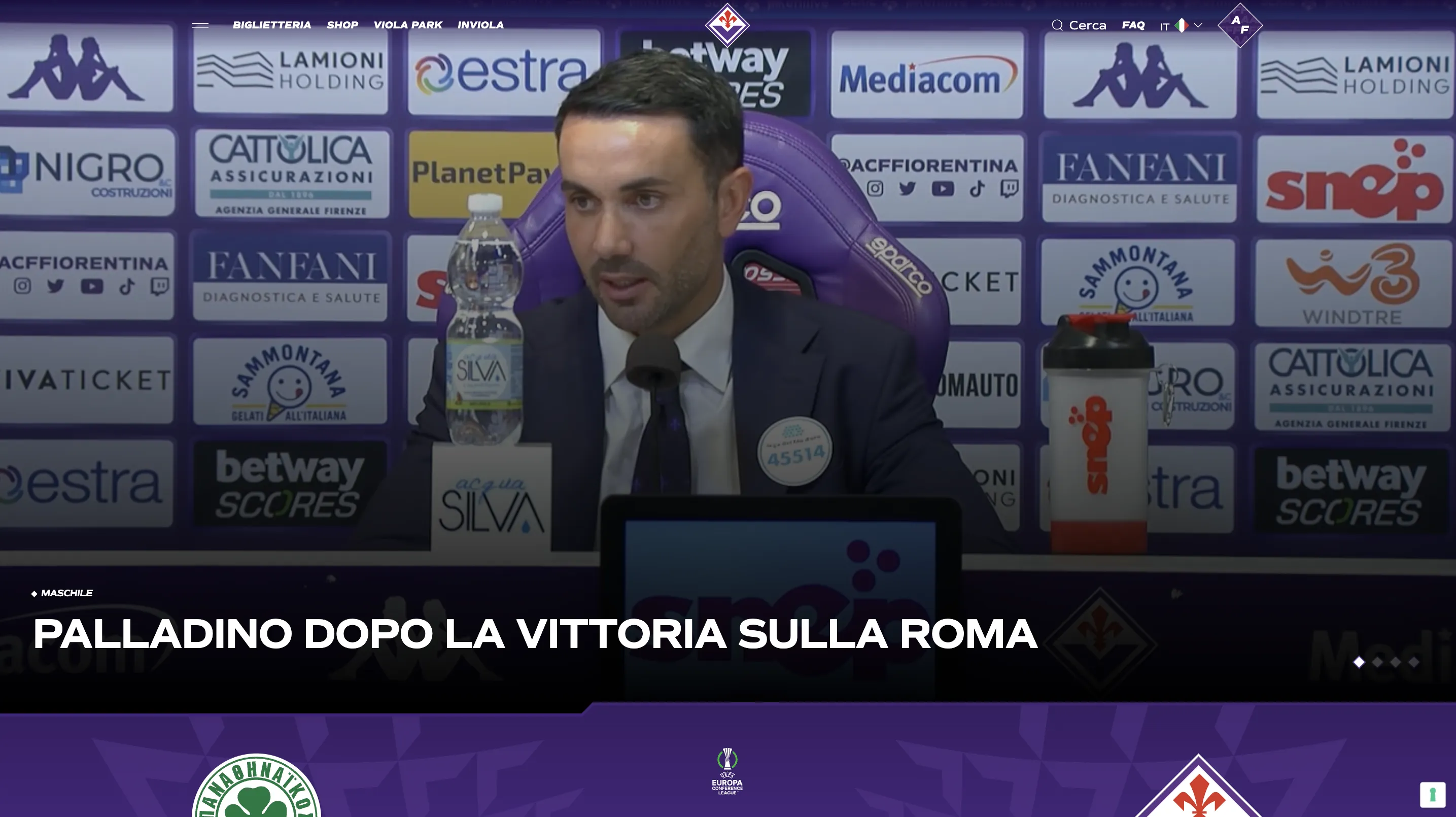 Nuovo sito acf fiorentina 2025