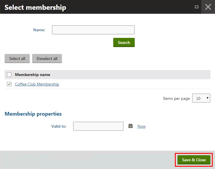 clicking_save_and_close_1.png XTR K13 Assegnare manualmente le iscrizioni ai clienti Salva e chiudi