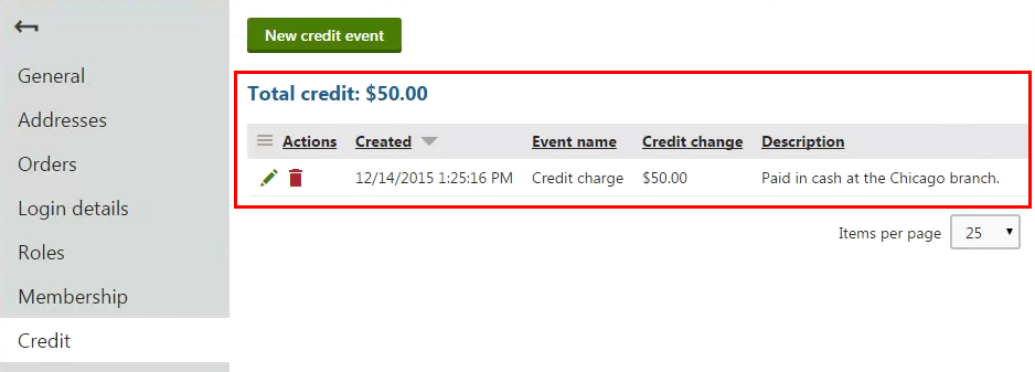 credit_changes.png XTR K13 Modifica del saldo di credito di un cliente Scheda Credit