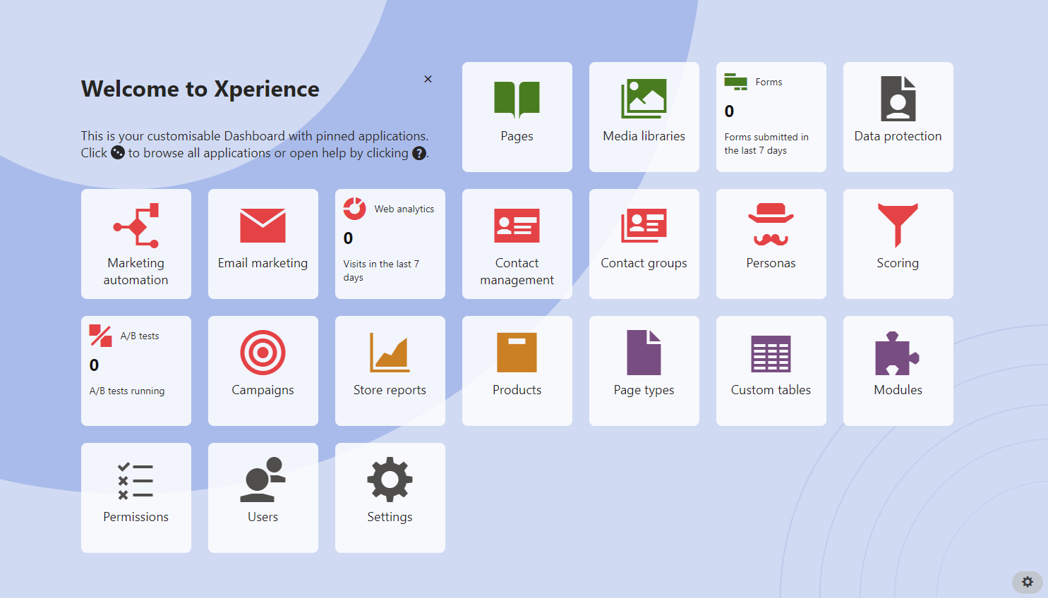 Application_dashboard.png XTR K13 Pannello delle applicazioni