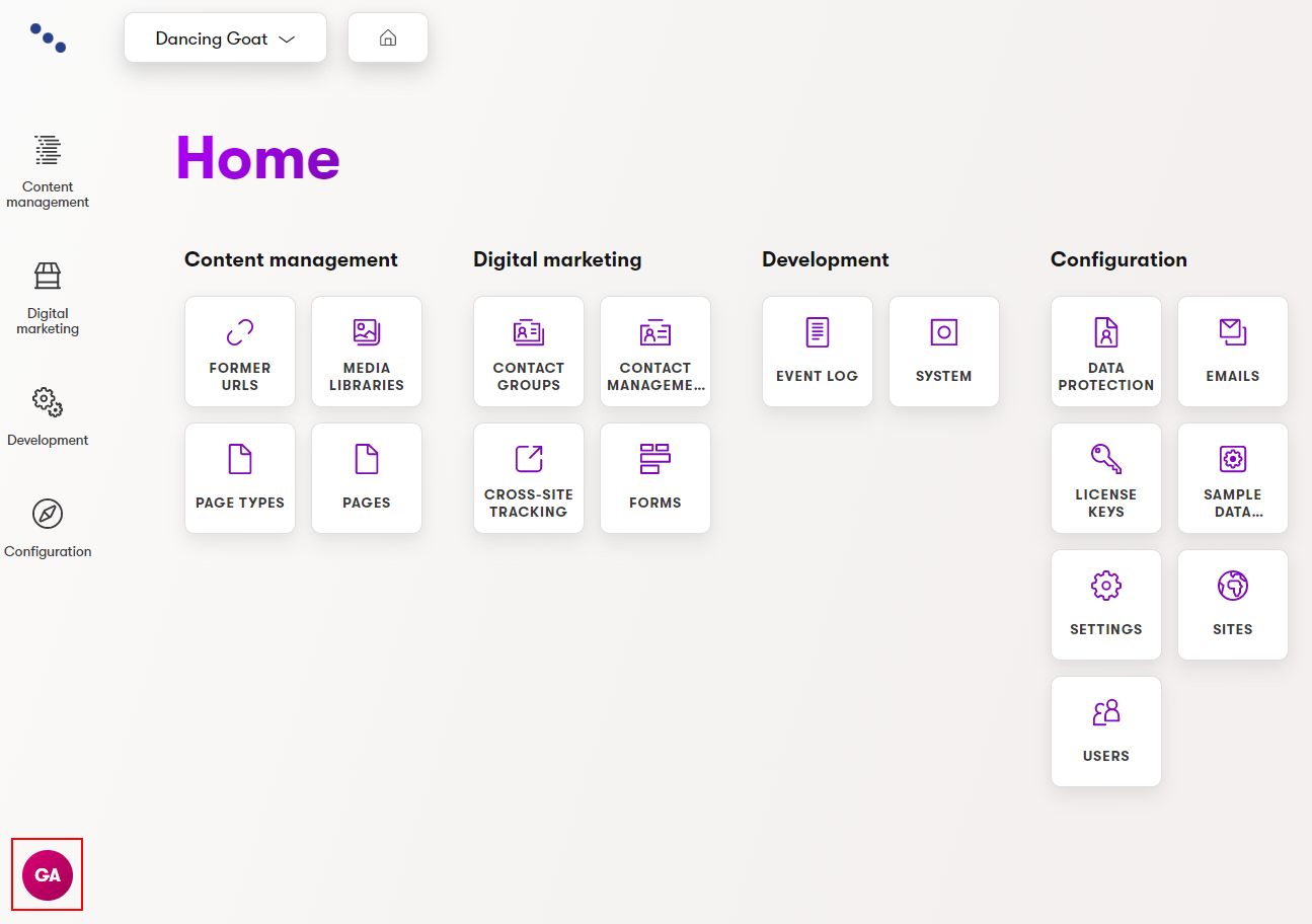 Xperience Manage your user profile
