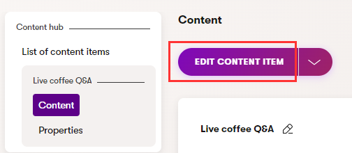 Xperience Content item Modifica