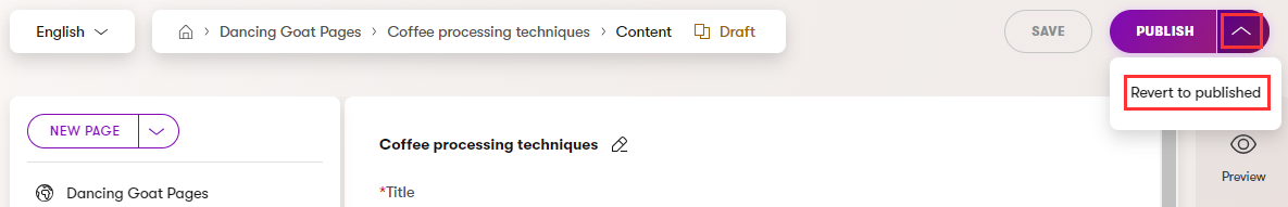 Xperience Ripristinare le modifiche