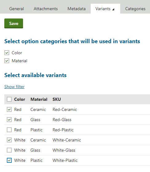 KenticoBrewerVariants.png XTR K13 Aggiunta delle varianti