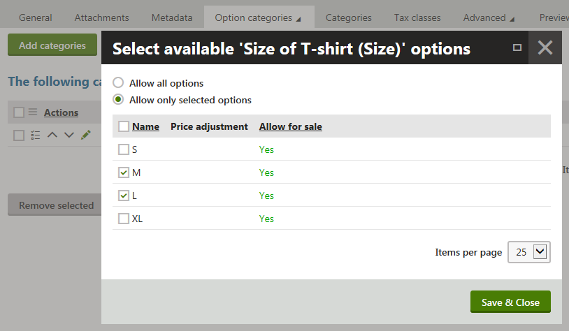selecting_available_options.png XTR K13 Selezione delle opzioni disponibili per i prodotti