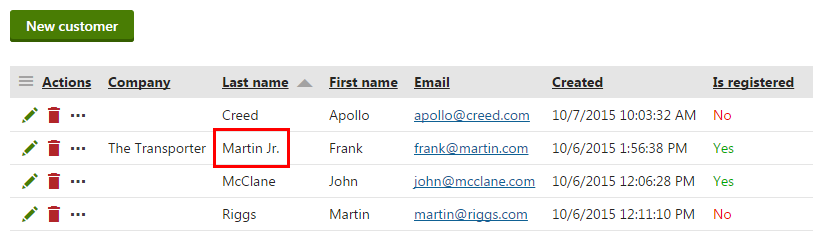updated_listing.png XTR K13 Modifica dei dettagli di un cliente Cliente salvato