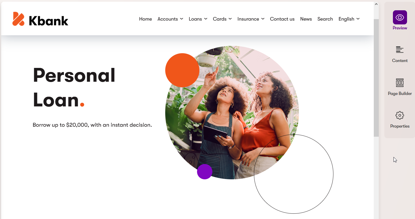 Xperience  Puoi passare alla modalità anteprima per verificare che l'Hero banner mostri tutte le informazioni corrette sul prodotto