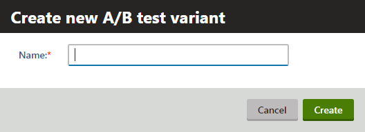 NewABVariant.png XTR K13 Test A/B delle email di marketing Creazione di A/B test per le email di marketing Name