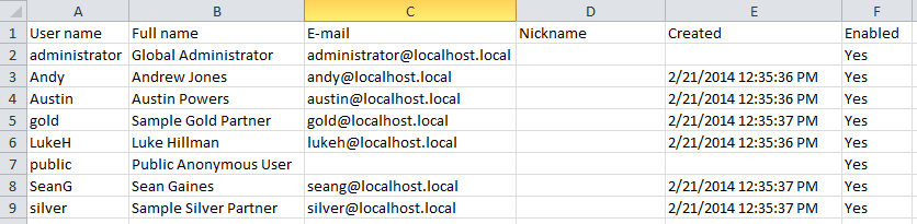 exported_users.png XTR K13 Esportazione dei dati in Excel