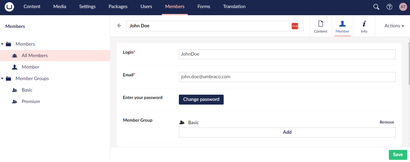 Assigning-a-Member-Group.png Umbraco Assegnare un Gruppo di membri