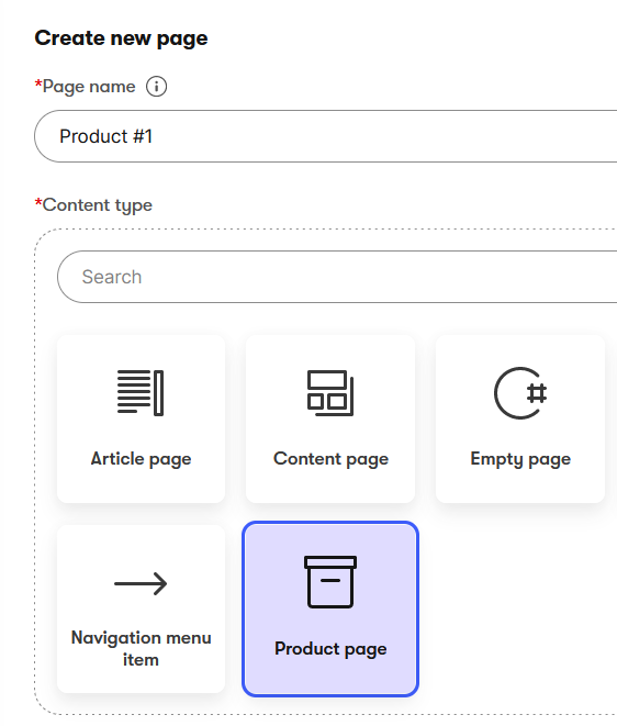 Xperience Seleziona il content type da aggiungere al canale del sito web