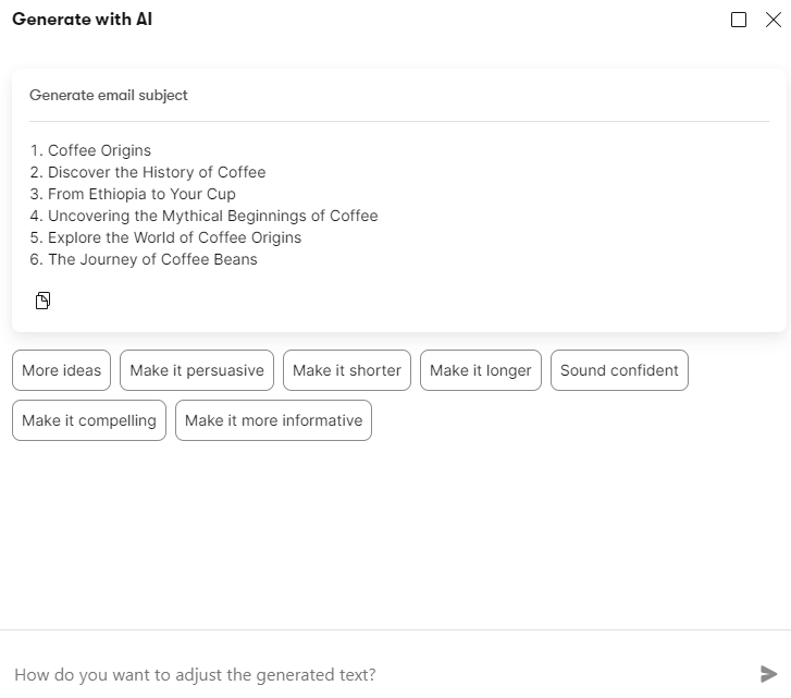 Xperience Campi oggetto email