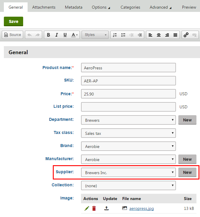 editing_product_selecting_supplier.png XTR K13 Assegnazione dei fornitori ai prodotti