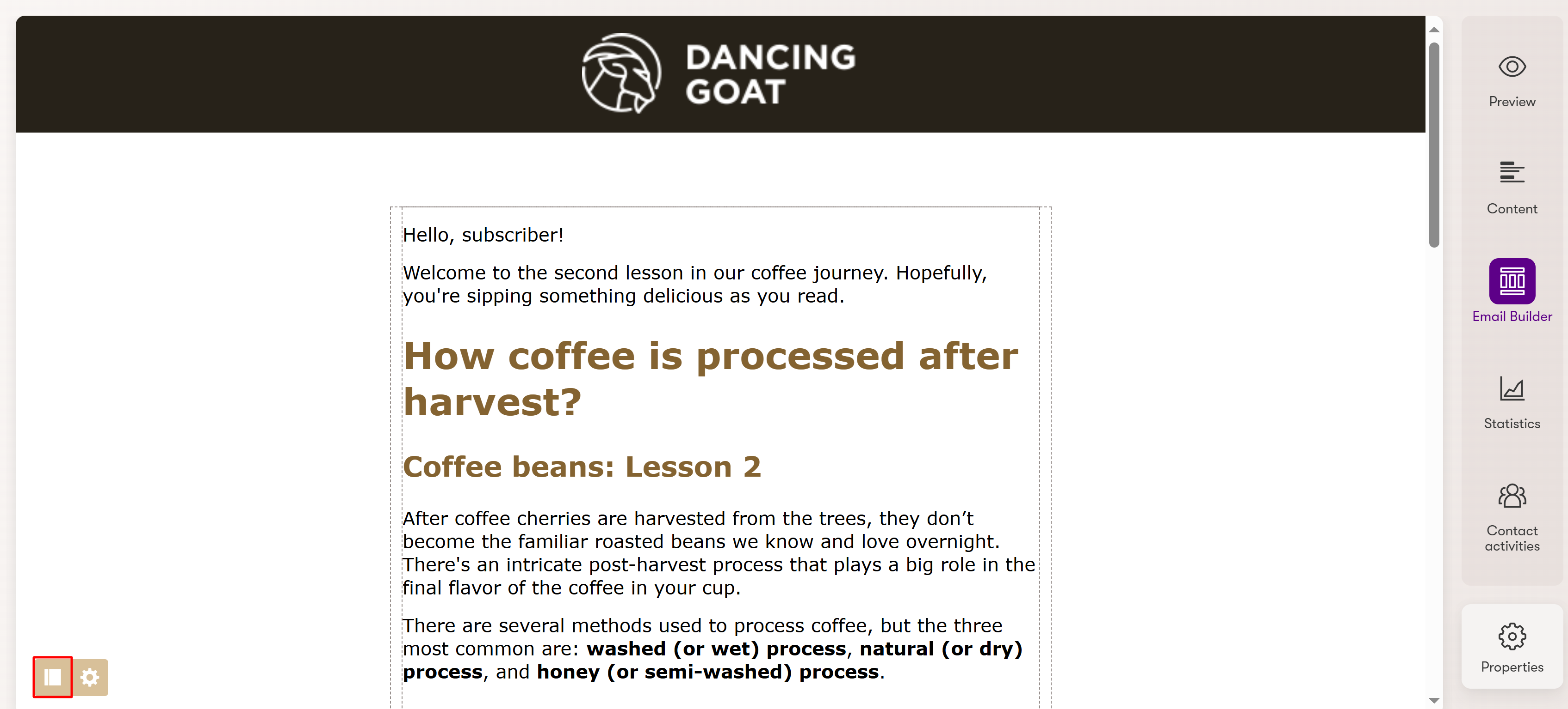 templateselection.png Xperience Template dell’Email Builder Modificare i template di email esistenti Configurazione