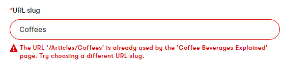 Xperience Prevenzione delle collisioni tra URL URL risultante corrispondente