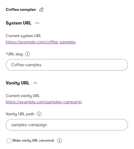 Xperience Gestire URL delle pagine
