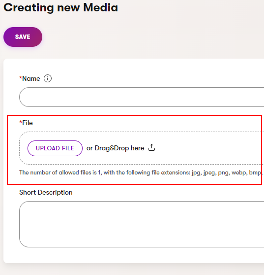 Xperience Crea un nuovo media