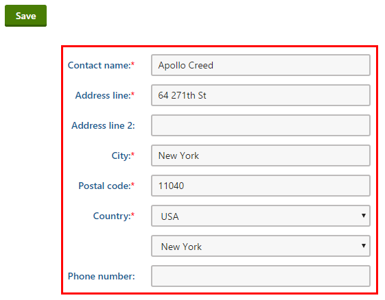 example_typing_new_address.png XTR K13 Esempio – Modificare l’indirizzo di un cliente Nuovo indirizzo
